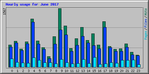 Hourly usage for June 2017